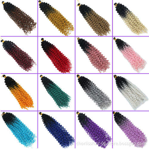 Wholesale Ombre Prelooped Passion Twist Water Wave Hair Synthetic Crochet Hair Braids Natural Passion Spring Twist For African